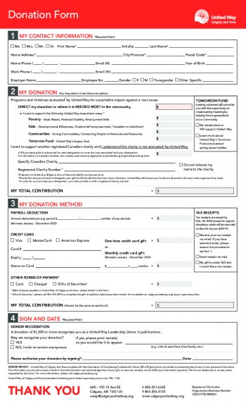 General Pledge Form (with payroll)
