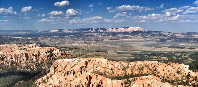 aerial view of utah rock formations