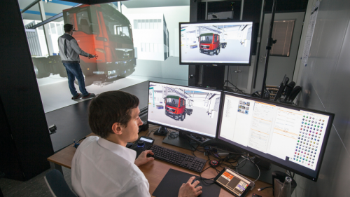 Virtuele perfectie: MAN gebruikt digitaal CAVE-laboratorium bij ontwerpen nieuwe trucks