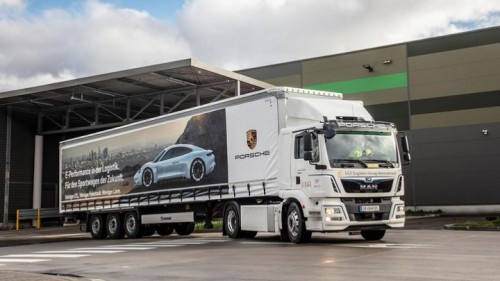 Milieuvriendelijke logistiek: elektrische MAN eTGM trekker voor Porsche