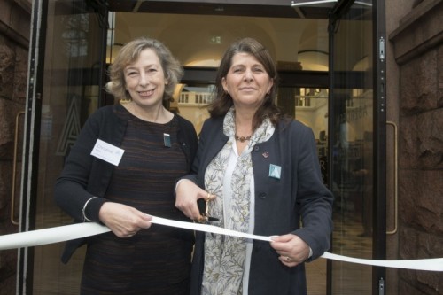 ACC_9704 - 02/11/19 Official opening of the new refurbished Aberdeen art gallery. the first visitors gather outside (a piper will be playing from 9am) and the doors are officially opened at 9.30am by Aberdeen City Council culture spokesperson Cllr Marie Boulton. Followed by film, photography and interviews inside the gallery. The first public performance of Judith Weir’s new commission The Big Picture will take place at 10am. ACC_9704