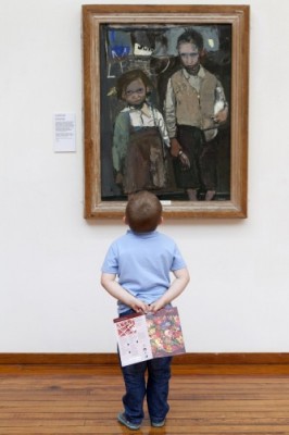 Culture Aberdeen1a - Young boy looking at paintings in room 6 Culture Aberdeen1a