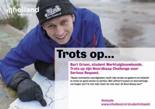 Trots op: Bart Groen, student Werktuigbouwkunde - Inholland Alkmaar Trots op: Bart Groen, student Werktuigbouwkunde