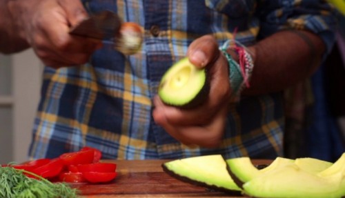 slicing avocado - slicing avocado