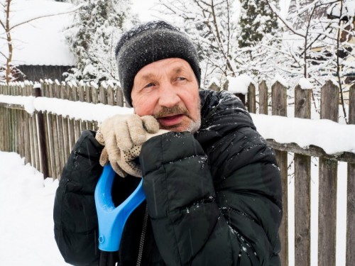 snow shoveling man - snow shoveling man