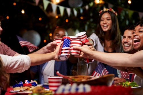 stock photo of people drinking on Independence Day stock photo of people drinking on Independence Day