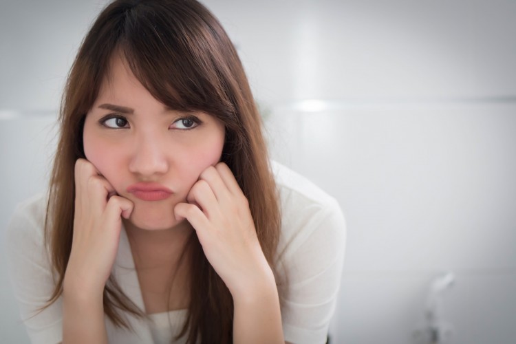 woman constipated