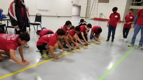 CCPREP 2021 campers put their vehicle designs to the test - And, they’re off! CCPREP 2021 campers demonstrate the speed and dexterity of their battery-operated vehicles during competitions held to wrap-up the six-week camp focused on STEM (science, technology, engineering and mathematics) topics. CCPREP is the local camp offered by Del Mar College as part of the statewide Texas Prefreshman Engineering Program initiative, which is designed to ignite and stimulate young minds to purse the STEM fields when they attend college. (Credit: DMC College Relations) CCPREP 2021 campers put their vehicle designs to the test