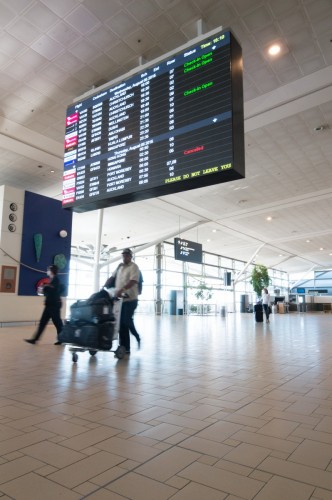 BNE International Flight Information Display Screen