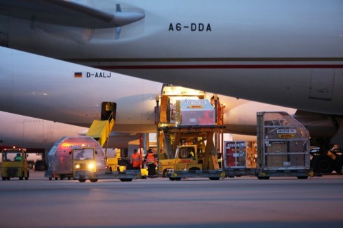 Cargo aircraft at East Midlands Airport