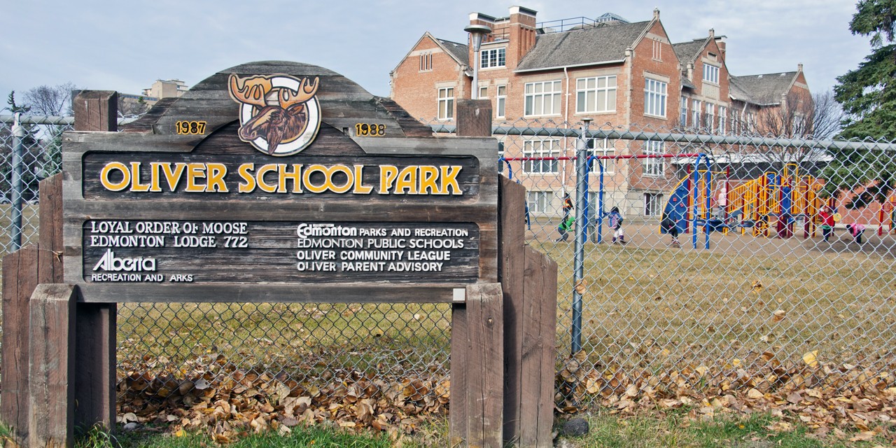 Oliver School, as well as pool, arena, park and neighbourhood in downtown Edmonton are all named for local 19th-century politician and journalist Frank Oliver. One of Edmonton’s early boosters, Oliver also successfully lobbied to have the Papaschase Cree removed from their Treaty 6 Reserve territory south of Edmonton. Oliver School, as well as pool, arena, park and neighbourhood in downtown Edmonton are all named for local 19th-century politician and journalist Frank Oliver. One of Edmonton’s early boosters, Oliver also successfully lobbied to have the Papaschase Cree removed from their Treaty 6 Reserve territory south of Edmonton.