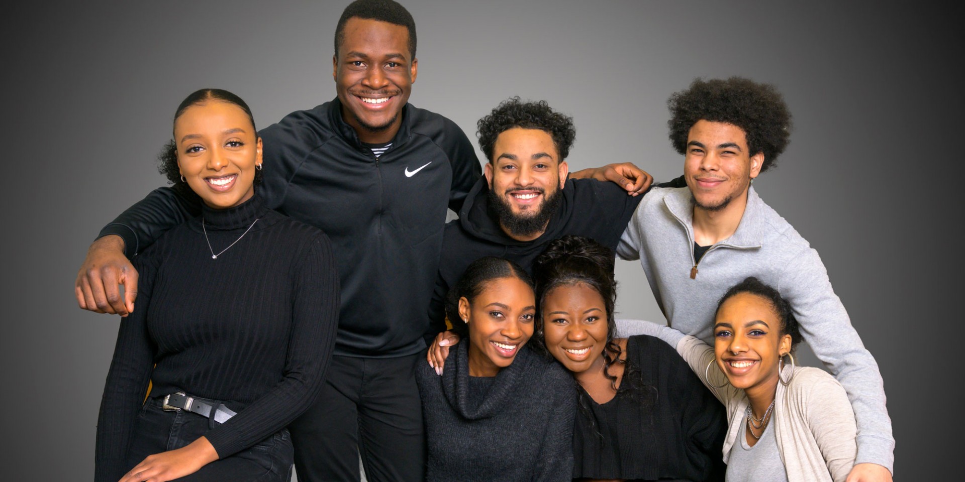 The seven founders of the U of A’s Black Students’ Association (clockwise from left): Hanna Daniel, Victor Adeoye, Marvin Washington, Miles Washington, Rachel Zewde, Kuzi Manyonga and Nyasha Guta. The group offers a place for black students to talk about the issues they experience and “feel a sense of belonging,” says Guta. (Photo: Richard Siemens) The seven founders of the U of A’s Black Students’ Association (clockwise from left): Hanna Daniel, Victor Adeoye, Marvin Washington, Miles Washington, Rachel Zewde, Kuzi Manyonga and Nyasha Guta. The group offers a place for black students to talk about the issues they experience and “feel a sense of belonging,” says Guta. (Photo: Richard Siemens)
