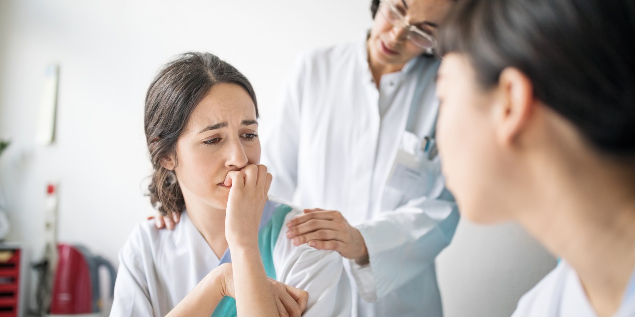 Professional caregivers may be more likely to experience emotional burnout when they are dissatisfied with their jobs, according to experts who recommend increasing orientation and on-the-job training, freeing up more time for them to be with residents and creating spaces for them to connect with each other. (Photo: Getty Images) Professional caregivers may be more likely to experience emotional burnout when they are dissatisfied with their jobs, according to experts who recommend increasing orientation and on-the-job training, freeing up more time for them to be with residents and creating spaces for them to connect with each other. (Photo: Getty Images)