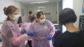 Kathleen Barlow performs X-rays on behalf of Mission Smiles
