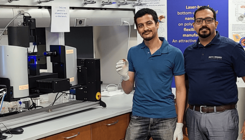 Moataz-Mostafa Best Paper Award - PhD student Moataz Abdulhafez and Assistant Professor Mostafa Bedewy in the NanoProduct Lab Moataz-Mostafa Best Paper Award