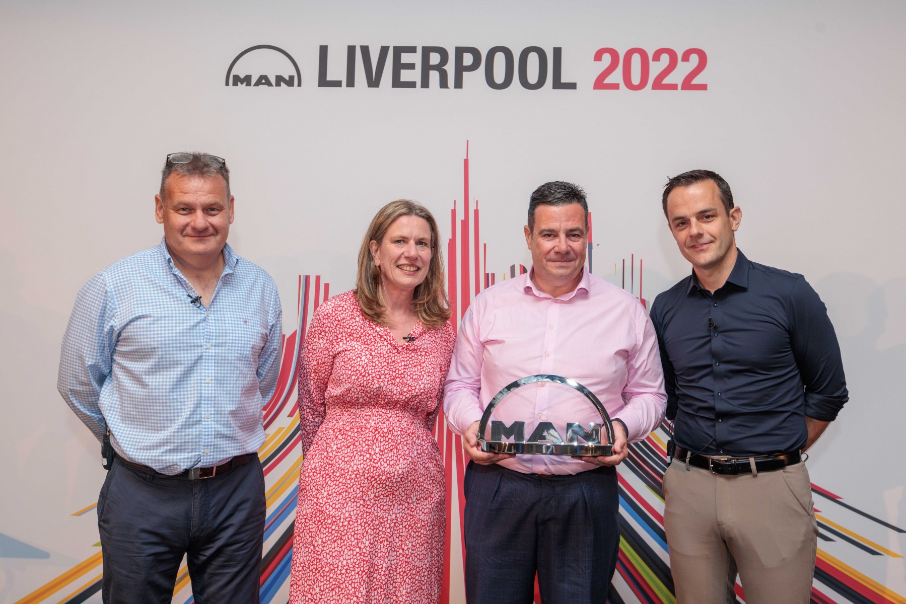 (L to R) Glen Crompton, MAN Truck & Bus UK Ltd Customer Service Management Director, Eva Evans, MAN Truck & Bus UK Ltd Head of Network & Strategic Developments, Roger Davies, Managing Director W.G. Davies, and Stefan Thyssen, Managing Director MAN Truck & Bus UK Ltd. (L to R) Glen Crompton, MAN Truck & Bus UK Ltd Customer Service Management Director, Eva Evans, MAN Truck & Bus UK Ltd Head of Network & Strategic Developments, Roger Davies, Managing Director W.G. Davies, and Stefan Thyssen, Managing Director MAN Truck & Bus UK Ltd.