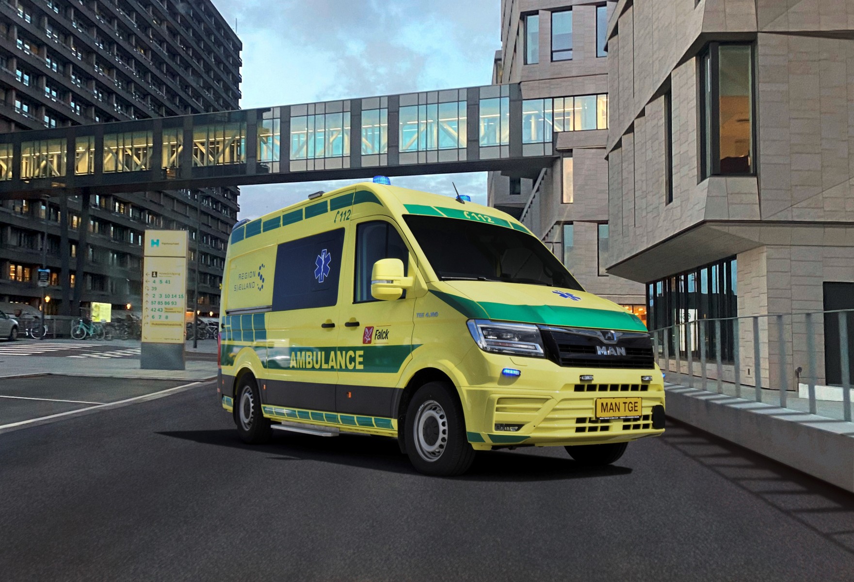 La plus grande commande de l'histoire du MAN TGE - La compagnie internationale d'ambulances Falck Danmark A/S a signé un accord-cadre avec MAN Truck & Bus. Cet accord-cadre couvre le remplacement courant des utilitaires fourgons de Falck dans cinq pays européens pendant une période de six ans. Cela peut représenter une livraison d'environ 2 500 fourgons MAN TGE, faisant de MAN le partenaire privilégié de Falck pour les fourgons. La plus grande commande de l'histoire du MAN TGE