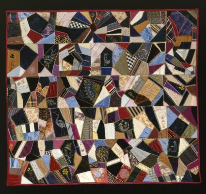 Crazy Quilt - Crazy Quilt. C 1876. Hand pieced silk with silk embroidery. Neusteter Textile Collection: Gift of Mr. and Mrs. Robert A. Young. Crazy Quilt
