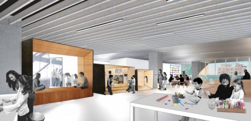 Rendering of the Creativity Center at the Contemporary Arts Center. Courtesy Mir Collective. - Rendering of the Creativity Center at the Contemporary Arts Center. Courtesy Mir Collective. Rendering of the Creativity Center at the Contemporary Arts Center. Courtesy Mir Collective.