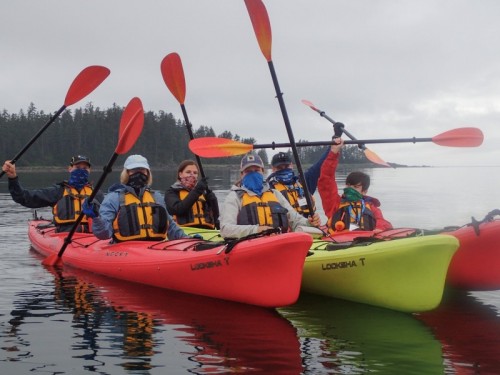 Group kayak with guests wearing masks (1) - OLYMPUS DIGITAL CAMERA Group kayak with guests wearing masks (1)