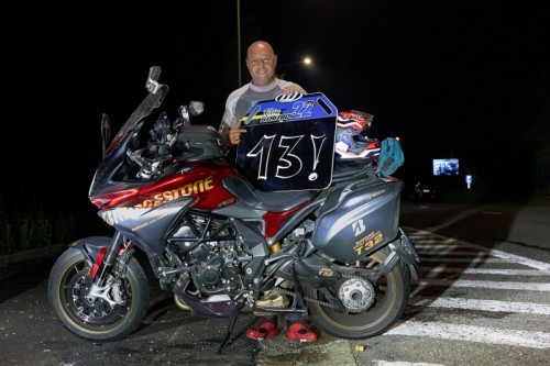 Bridgestone’s Battlax Sport Touring T32 tyres_01 EMIA 06_22 - Belgian professional rider and bike enthusiast Thierry Sarasyn sets world record on his Honda Europe - NT1100 Bridgestone’s Battlax Sport Touring T32 tyres_01 EMIA 06_22