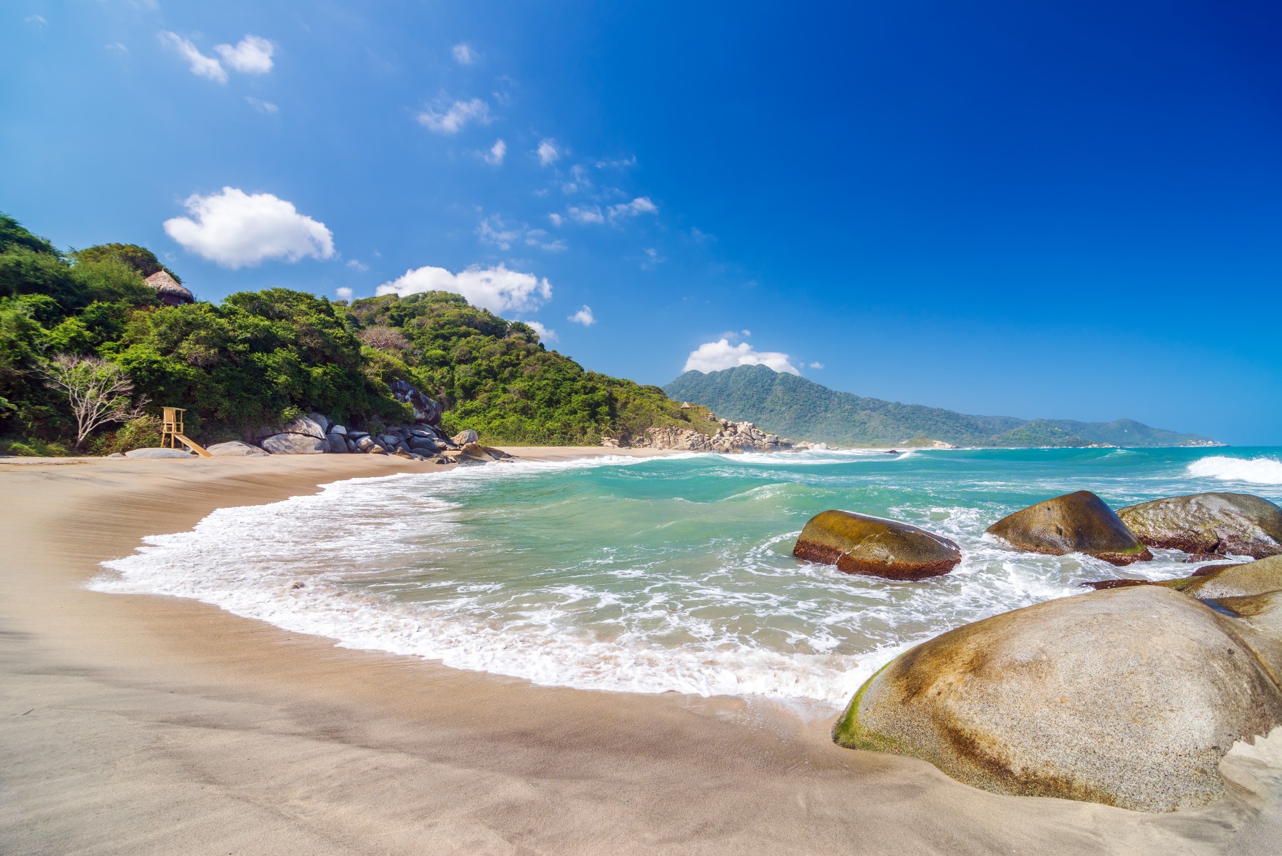 Isla del Rosario - Deserted beach in Tayrona National Park in Colombia Isla del Rosario