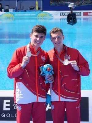 Noah Williams right with his diving partnermatt Noah Williams right with his diving partnermatt