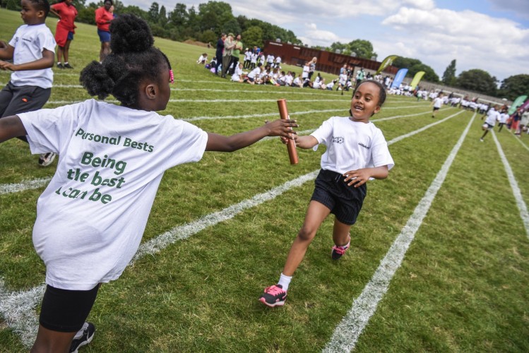 Pass the baton the day finished with a relay race