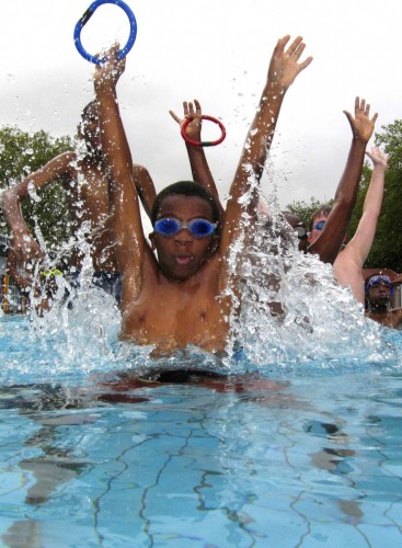 swimming at London Fields