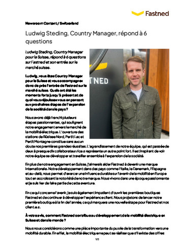 Fastned Switzerland _ Interview Ludwig Steding - FR