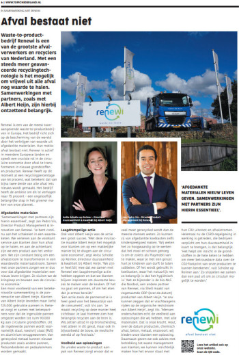 Trouw Circulaire Economie - Samenwerking Renewi - Anita Scholte op Reimer