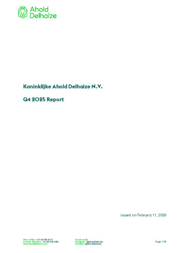 Ahold Delhaize Q4 2025 Summary Report