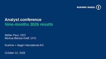 Analyst presentation Q3 2026