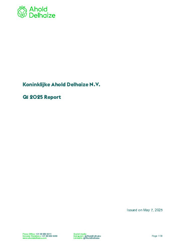 Ahold Delhaize Q1 2025 Interim Report