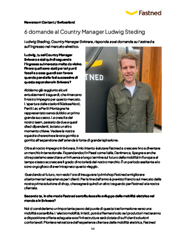 Fastned Switzerland - Interview Ludwig Steding - IT