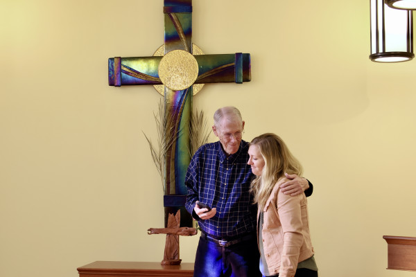 Richard Swett pictured with Dr. Ashley Wright