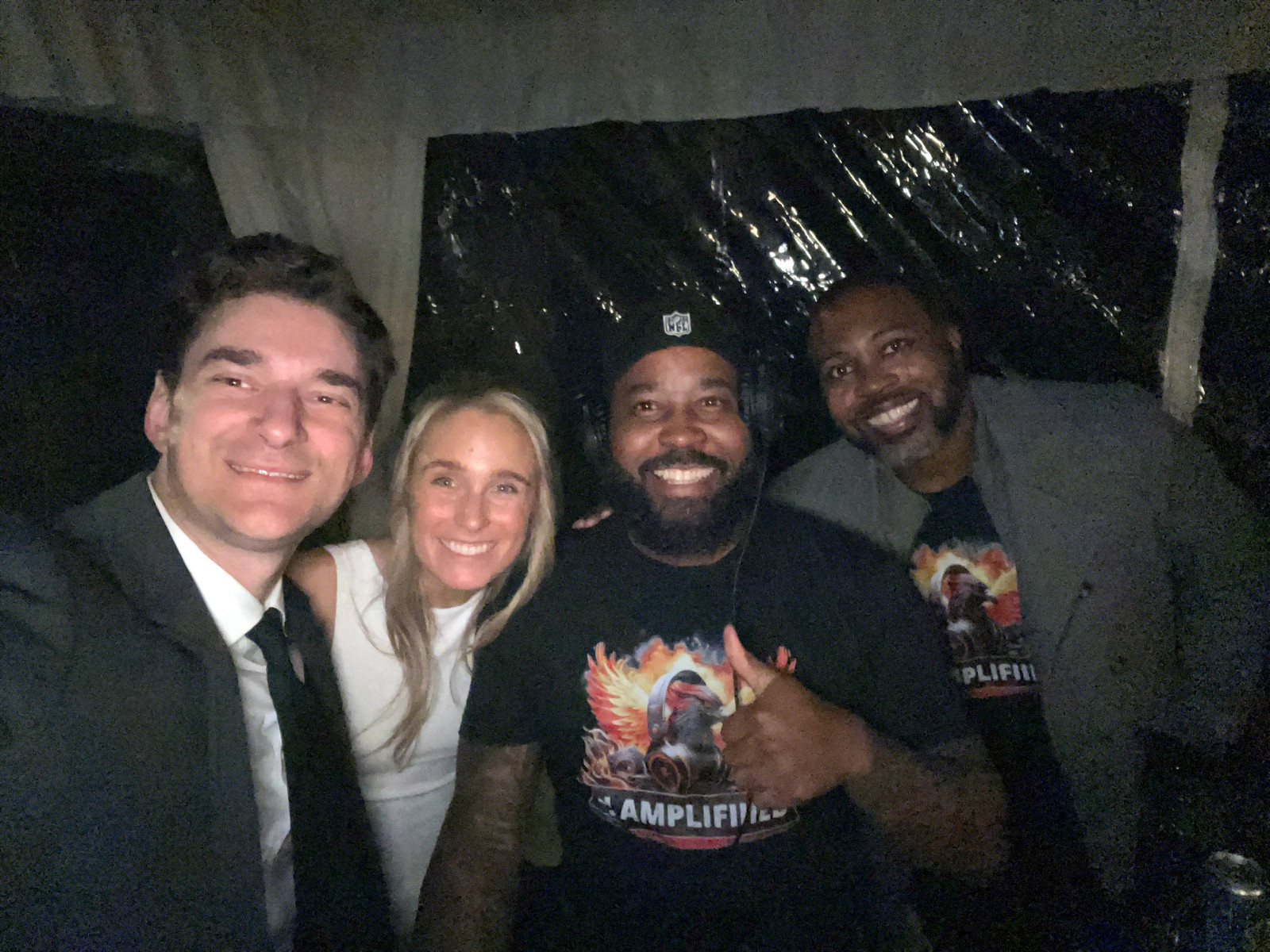 Darryl Tillman (second from right) DJ'd at his occupational therapist, Jena Kelly's wedding.