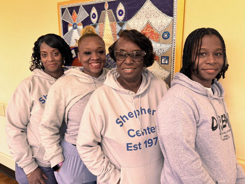 Shepherd Center phlebotomy team (L-R) Tracy Simmons Johnson, Raven Greer, Tressa Thomas, and Chyna Weatherly