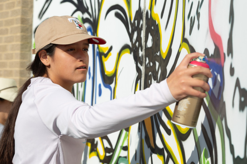 Community Mural Paint Day in Las Vegas Trail (1)