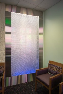 A calming water feature in the chapel for patients and families to enjoy.