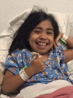 Ellie, morning of transplant