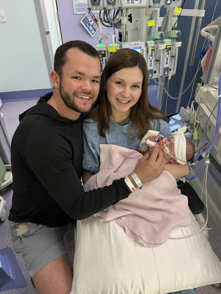 The Beavers family at Cook Children's