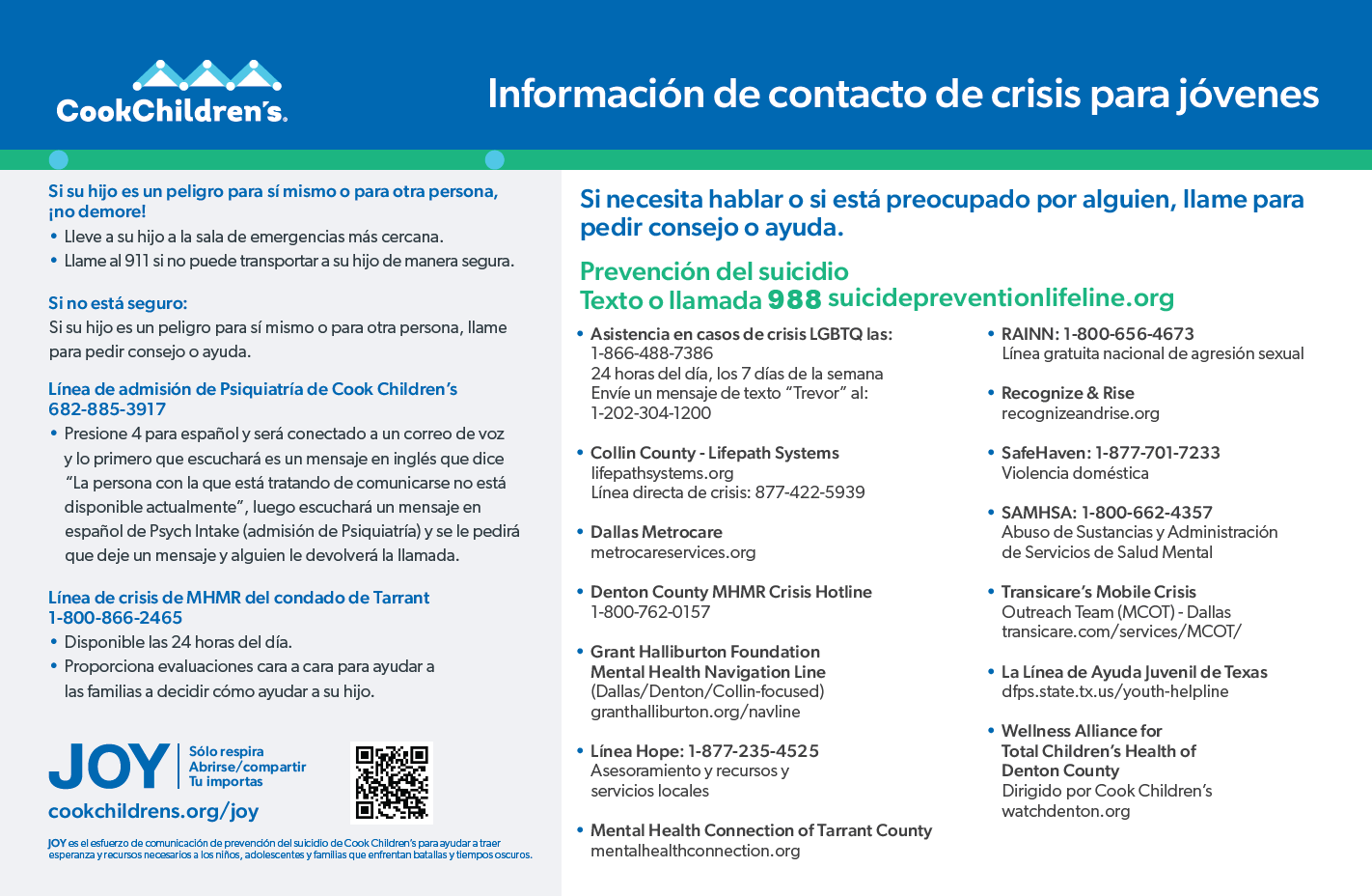 SPN crisis card