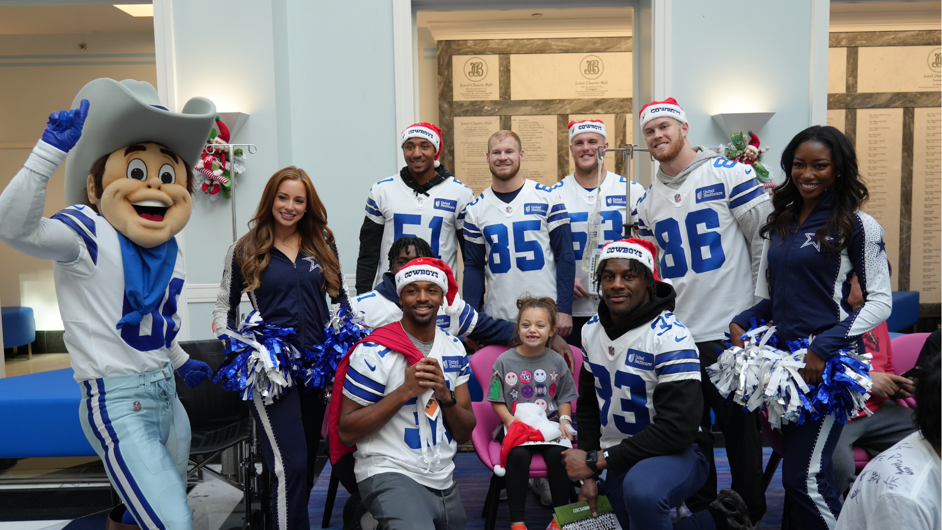 Dallas Cowboys Bring Christmas to Cook Children's Patients