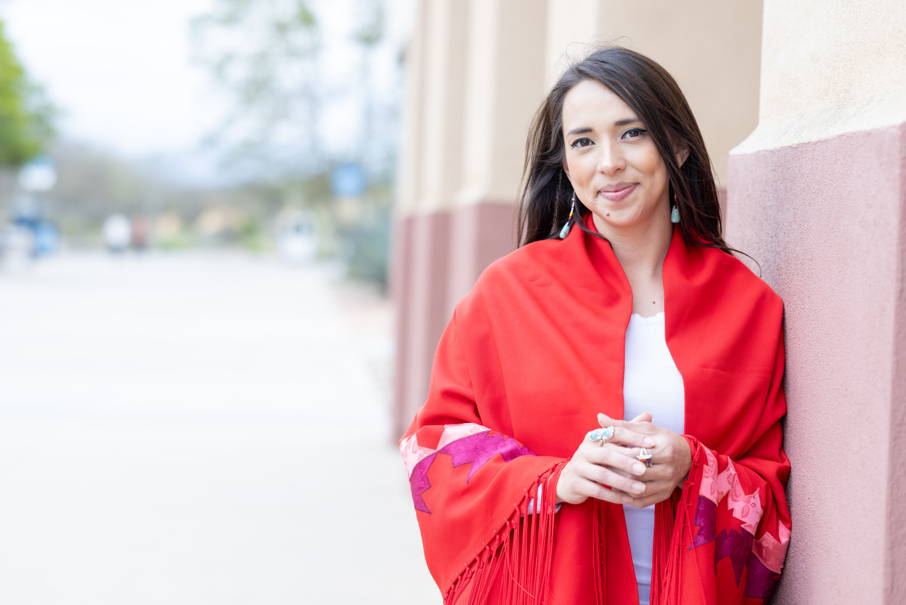 Alumna Maya Goodblanket, a member of the Cheyenne and Arapaho Tribes of Oklahoma, currently serves as an Indian Child Welfare Act court advocate for the Valley Center-based Indian Health Council. Photo by Luna Canham Alumna Maya Goodblanket, a member of the Cheyenne and Arapaho Tribes of Oklahoma, currently serves as an Indian Child Welfare Act court advocate for the Valley Center-based Indian Health Council. Photo by Luna Canham