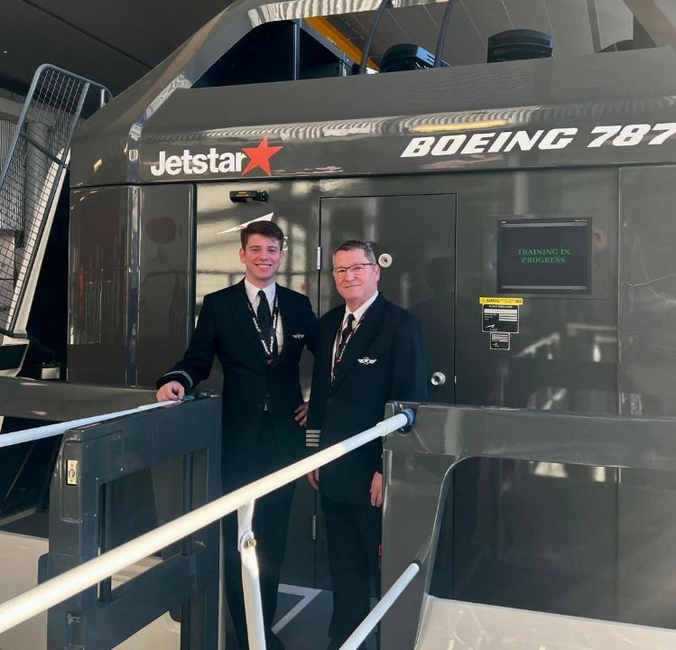 Aspiring pilot follows in dad’s footsteps as he joins one of Jetstar’s