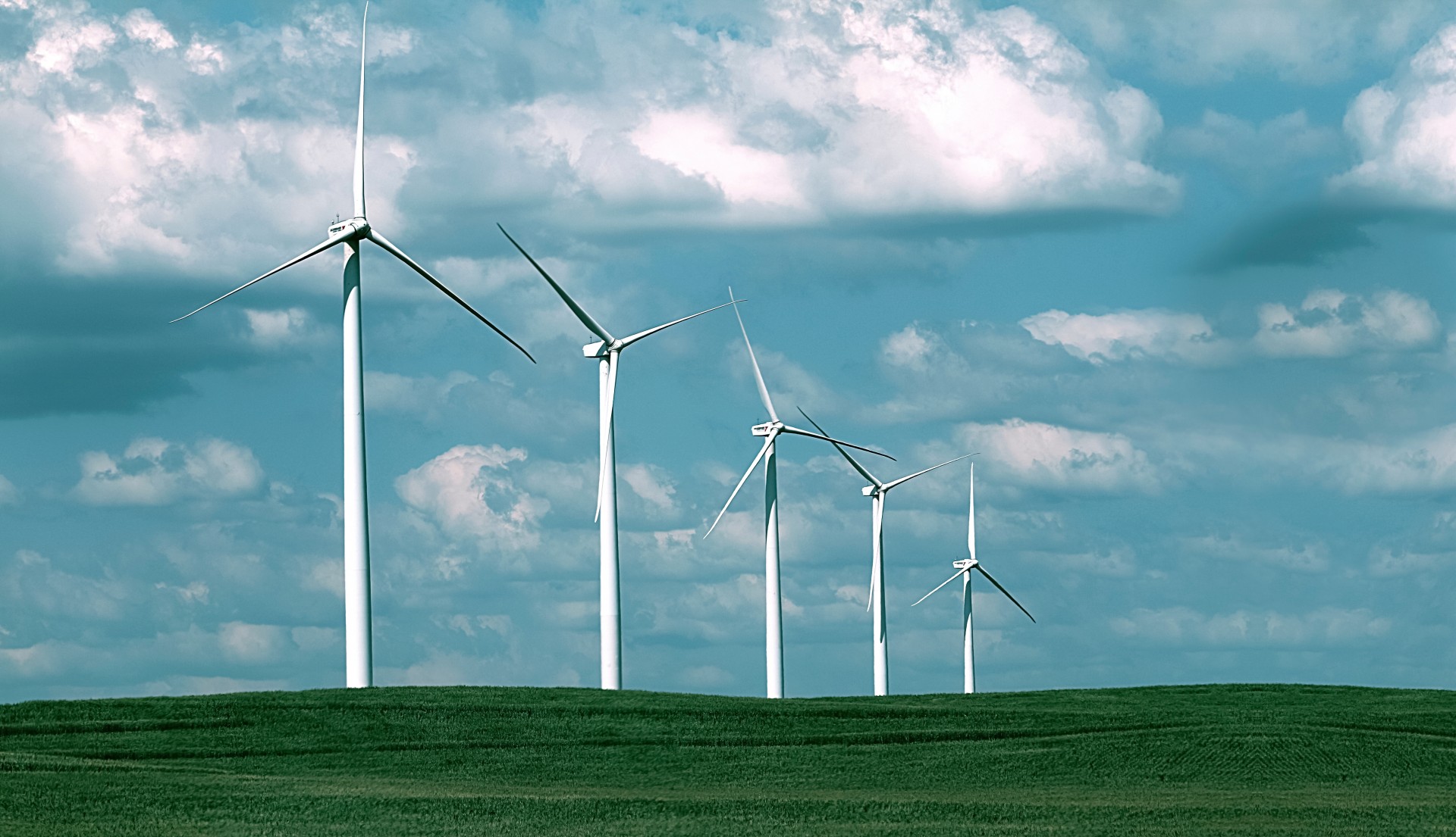 vijf windmolens