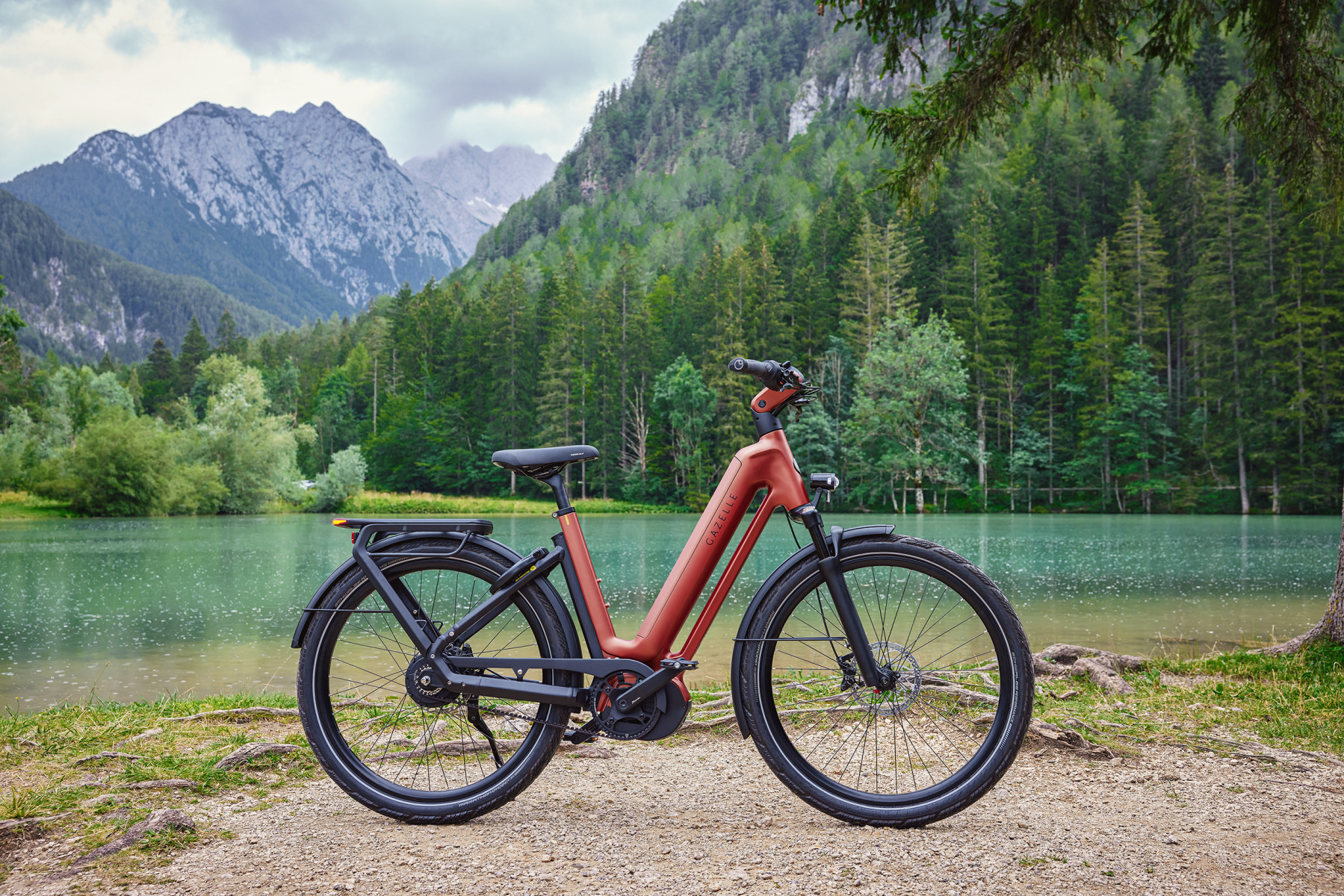 Elegantes Reichweite E Bikes Fotosnull