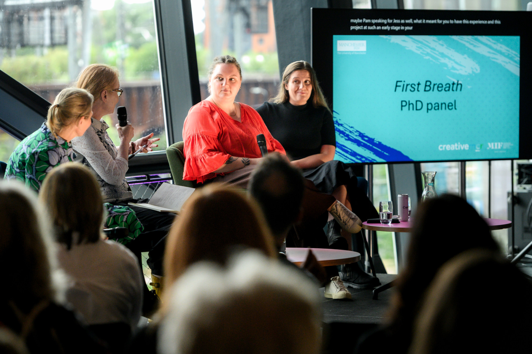 First Breath panel - Creative Ƶ Showcase event at Aviva Studios, Ƶ. Picture by Paul Heyes, Tuesday July 15, 2025. First Breath panel