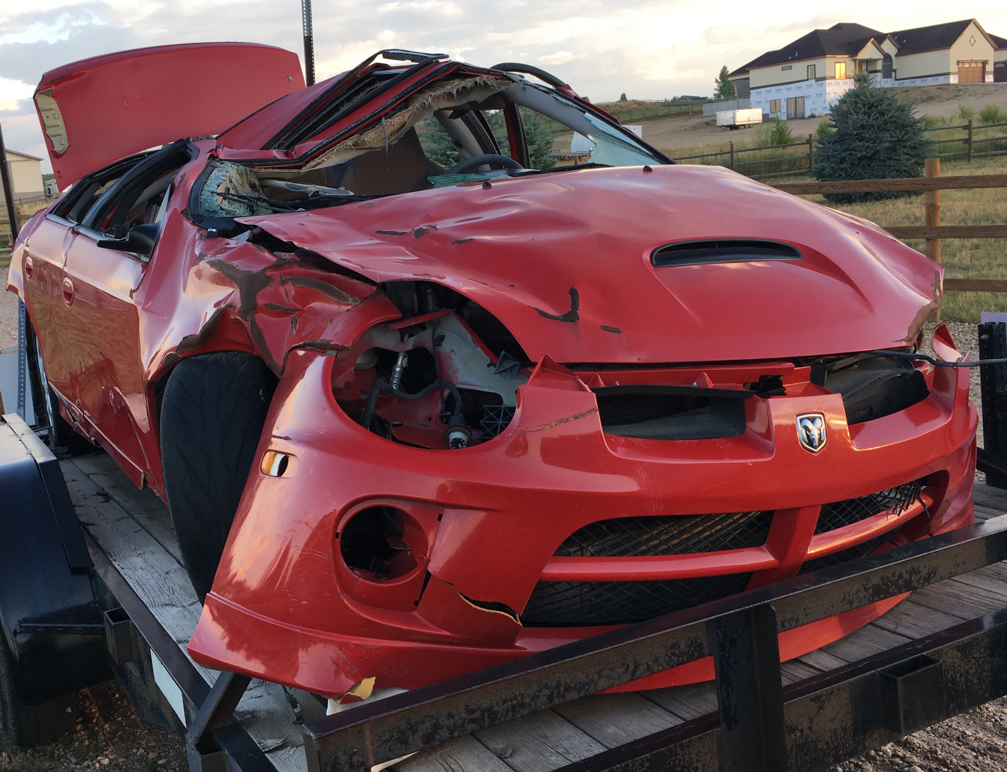 Zach's totaled car